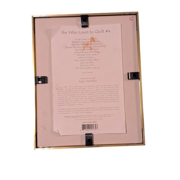 She Who Loves To Quilt #4 Framed Print by Suzy Toronto Gold Frame Colorful Art - Picture 6 of 16